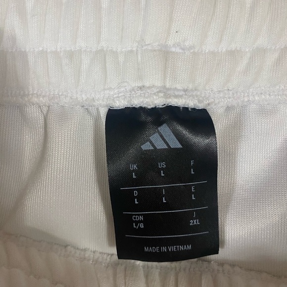 Adidas Mens Future Icon Small Logo Pants size Large White with black logo - Picture 9 of 11